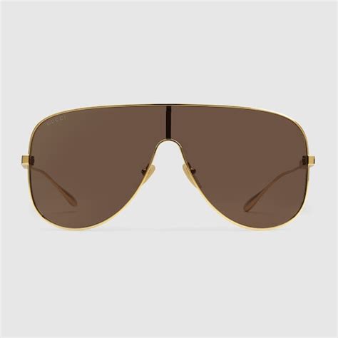 Mask sunglasses in Gold Brown Undefined 